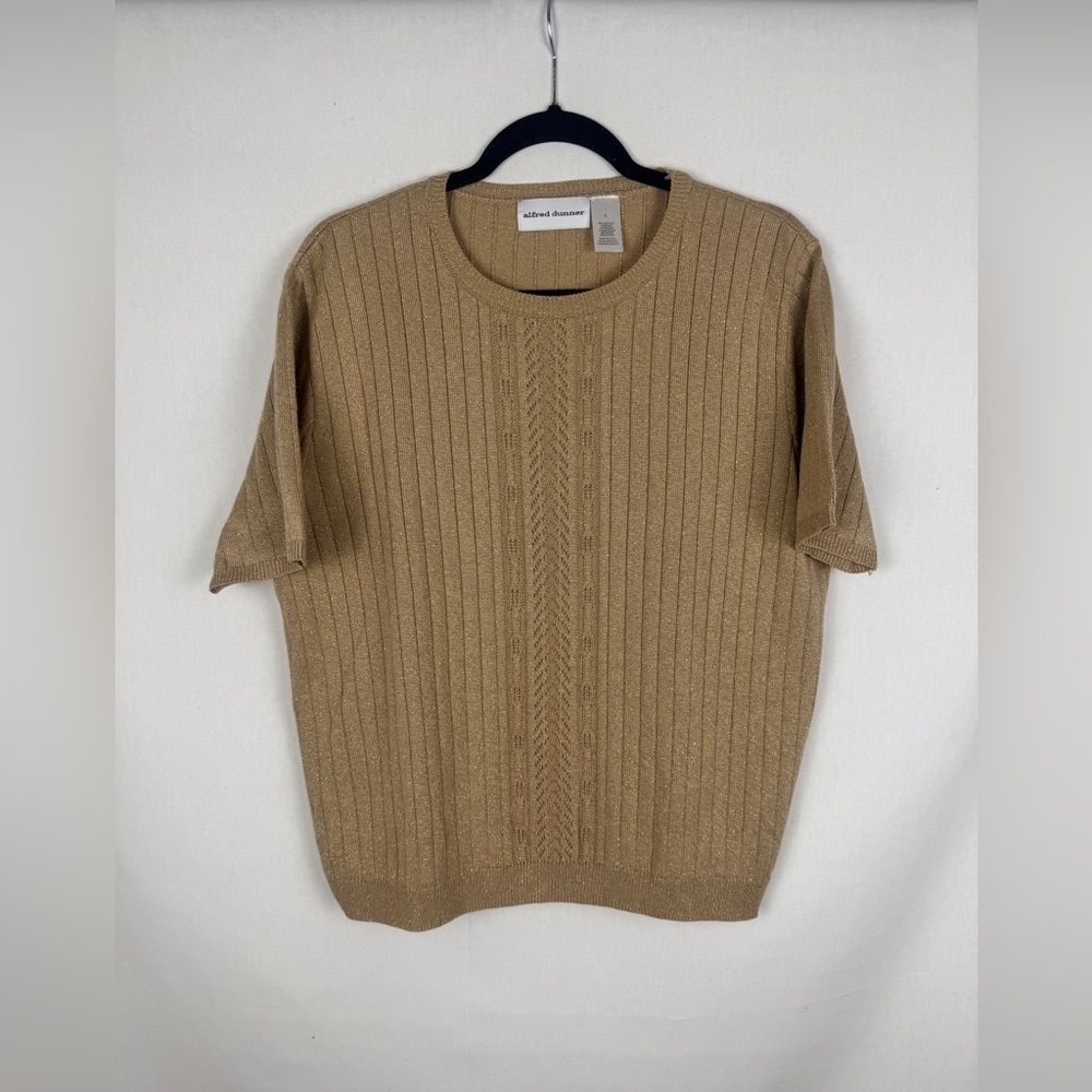 Women’s Tan/Gold Accents Alfred Dunner Top